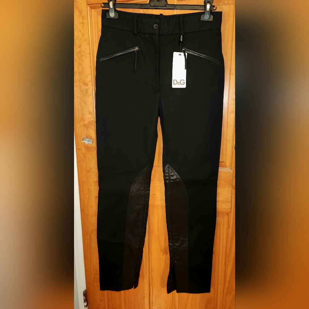 Dolce & Gabbana Pants - Leather Ankle Zip Pants